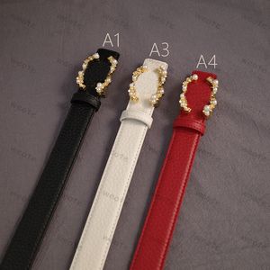 AA112 her Belt Designer for Women Pearl Letter Buckle Waist Belts Bling-bling Ceinture Thin Waistband C Belt Mens Cintura Luxe