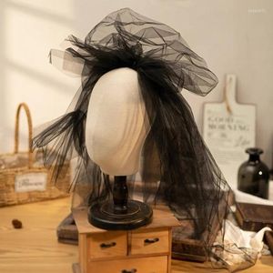 Клипы для волос готическая цветочная повязка на голову черная цветочная головка колье колье для костюма