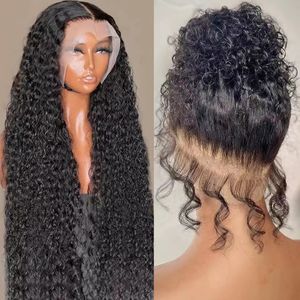 Parrucca per capelli umani in pizzo frontale da 32 pollici 13x4 per donne brasiliane Wave Black Women Synthetic Parks