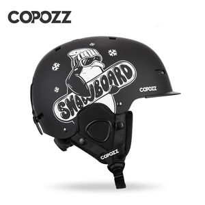 Ski Helmets COPOZZ Unisex Ski Helmet Certificate Half-covered Anti-impact Skiing Helmet For Adult and Kids Snow Safety Snowboard Helmet 230616