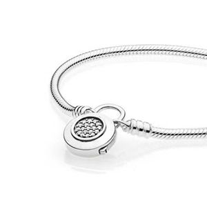 22-Perlen-Kettenarmband aus 925er-Sterlingsilber, passend für Original-Armband-Charm, Roségold-Splitter, elegantes Armband für Mädchen, Glücksschmuck