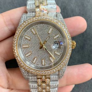 Orologio da uomo con diamanti cinturino in acciaio 904L lente in vetro zaffiro impermeabile con diamante cz movimento meccanico completamente automatico di alta qualità Impermeabile 50 metri G30