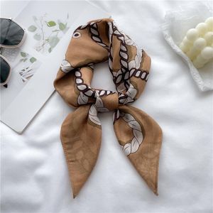 Scarves 2023 Print Soft Velour Square Scarf Women Shawl Hijab Female Wraps Hair Handband Neckerchief Foulard Neck Tie Echarpe Bandana