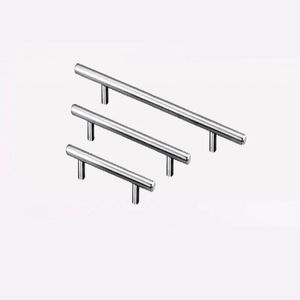 T Type Handles For Cupboard Door Drawer Wardrobe Shoe Cabinet Pulls Stainless Steel 3 Size Universal C80