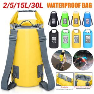 Borse da esterno Zaino impermeabile 25101530L Dry Bag Pack Sacco Galleggiante Nuoto Vela Canottaggio Acqua PVC Alla deriva Rafting 230617