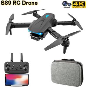 S89 RC DRONE MED CAMAL 4K WIFI FPV HD Dual Camera Mini Drone Höjd Preservation Folding RC Quadcopter Drone Toy Professional