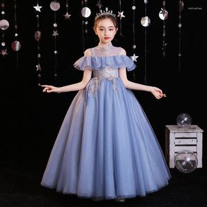 Девушка платья для девочки платье принцесса юбка Pufpy Yarn Детская день рождения шоу по случаю рождения иностранного стиля качества хозяина