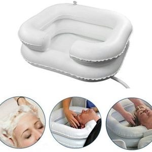 Other Hair Cares Inflatable Hair Washing Basin With Drain Tube For Elderly Disabled Suitable for Lying Bed Rest Nursing Aid Sink Shampoo Tray 230616
