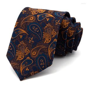 Bow Ties 2023 8cm Business For Men Paisley Dresses Slits Högkvalitativ Fashion Formell Work Cravat Male Gift With Box