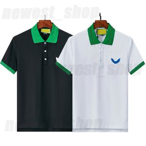 Summer Men's Plus Polos Polos Designer T Shirt Men Polo koszulki Patwork Kolor Striped Liść Szyja