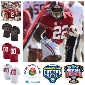 Alabama Ty Simpson Damon Payne Jr. Camisa de futebol do Alabama Ja'corey Brooks Aaron Anderson Elijah Pritchett Demouy Kennedy Tim Smith