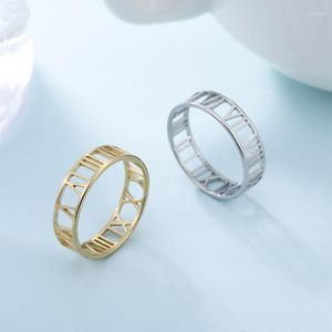 Cluster Rings 2023 Designer Stainless Steel For Women Roman Numerals Heart Love Couple Aristocats Jewelry Girl Gift Razor