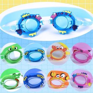 Goggles barn som simmar skyddsglasögon vattentät anti dimma justerbara HD -glasögon söt tecknad vattensporter dykningsutrustning 230617