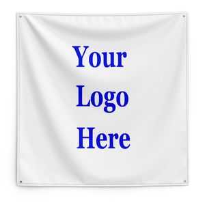 Bannerflaggor Custom Square Flag Double Sided Printing Company Promotion Advertising Home Decoration 100D Polyester Tapestry 230616