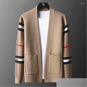 Men'S Sweaters Mens Designer Cardigan European Jacket Men Fashion Casual Pocket Knitted Sweater Coat 2022 Autumn Winter Drop Deliver Dhfdr