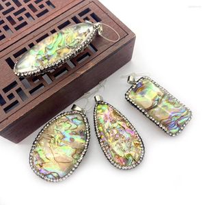 Pendant Necklaces 1pc Natural Abalone Shell Pearl One-sided DIY Gift Jewelry Making Accessory Necklace Earrings