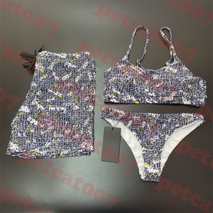 Projektanci miłośnicy strojów kąpielowych Pełna litera drukowana bikini męskie spodenki na plażę damską.