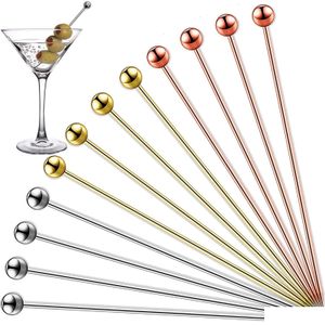 Other Bar Products Fruit Sticks Stainless Steel Cocktail Picks Stick Tooticks Party Supplies 072151 Drop Delivery Home Garden Kitche Dh9Fo