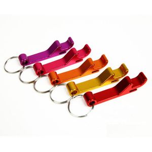 Openers Portable Beer Bottle Opener Keychain Mini Pocket Aluminum Alloy Beverage Party Favor Gifts Drop Delivery Home Garden Dhzdn