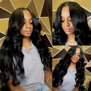 Body Wave Lace Front Wig Human Hair Wigs With Bangs Glueless 13x4 Lace Frontal Wig Pre Plucked Cheap Hair Wigs