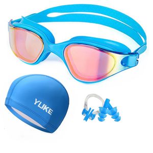 Goggles Swim Goggles Swimming Glasses Antifog vattentät öronpropp Poolutrustning för män Kvinnor Kids Adult Sports Diving 230617