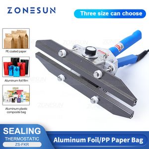 ZONESUN Sealing Machine FKR400 220V hand Impulse Sealer Heat Sealing Aluminum Foil Bag Closer Sealer Sealing Machine