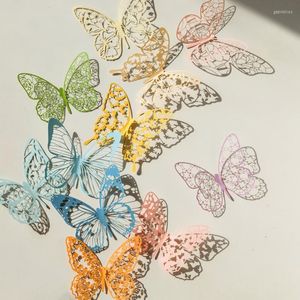 Papel de embrulho para presente 6 pçs Oco Borboleta Renda Scrapbooking Adesivos Romance Colagem Manual Criativo Faça Você Mesmo Material Decorativo Artigos de Papelaria Coreano