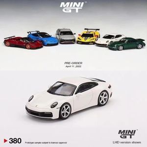 ElectricRC Car Mini GT 1 64モデルカー992 Sホワイトアロイダイキャスト車 - ホワイト＃380-LHD230616