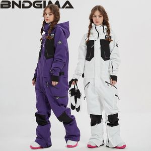その他のスポーツ用品Bndgima太い女性スキーパンツストレートフルオーバーオール冬の温かい風力防水防水屋外スポーツスノーボードスノーム230617