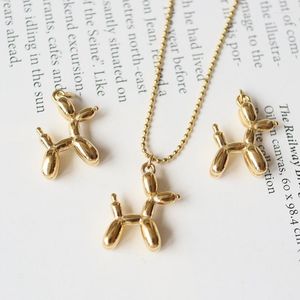 Chains Arrivals Bead Chain Necklace Metal Balloon Puppy Pendant For Women Trend Female Jewelry Collar Couple Gift