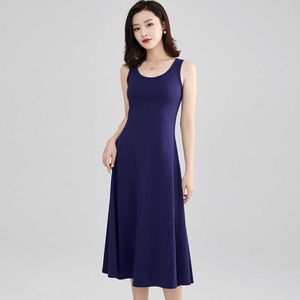 2023 Summer Women # 039; s Korean Edition New Short Sleeve Tank Top Dress Moda senza maniche Collo di media lunghezza Slim ABITI SEXY PER DONNA