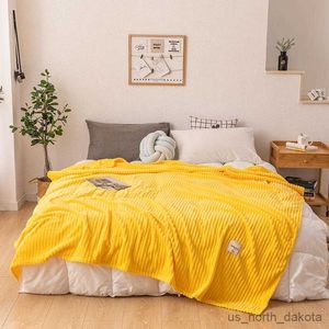 Cobertor Amarelo Cobertor De Verão Sobre A Cama Cobertor De Lã Para Sofá Queen King Size Iluminado Suave R230617