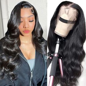 Body Wave 13x6 13x4 Cabelo Humano 40 Polegada Onda Solta Hd Renda Frontal Perucas Para Mulheres Pré Depenadas Brizilian Peruca de Cabelo Sem cola