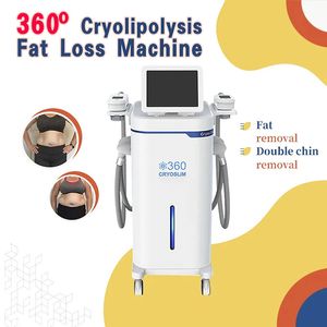 360° Vacuum Cryolipolysis Fat Freeze Slimming Machine Equipamento de dissolução de gordura congelada 4 alças Instrumento de escultura corporal aprovado pela CE