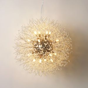 Modern Crystal Dandelion Chandelier Lighting Pendant Lamp For Living Room Dining Room Home Decoration