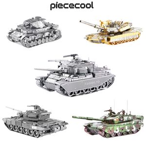 3D Puzzles Piúculos de construção de tanques de tanques de tanques kits modelo 3D Puzzle Metal Jigsaw DIY Toys for Kids Gifts 230616