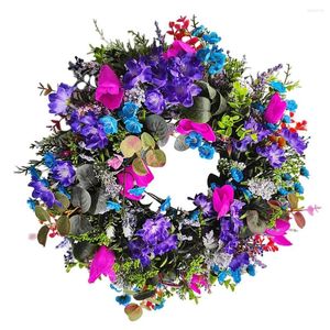 Decorative Flowers 45.72cm Wreath Front Door Gift Stable Cottage For Decor Party Farmhouse Valentines Day Wall