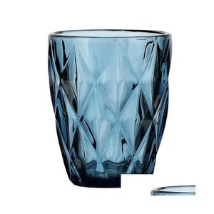 Vinglasglasögon Colorf Glass Embonsed Cup Retro Värmebeständigt vatten Kreativt whisky te rak dryck mugg för fest 052307 Drop Deli Dhunz
