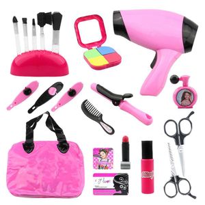 Beauty Fashion Hair Stylist Set Set Salon Pretend Play для девочек с игрушечной сушилкой бигрлер и другими инструментами для стиля 230617