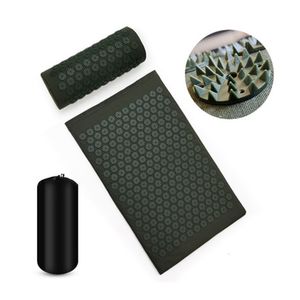 Yoga Mats Massager Yoga Mat Cushion Acupressure Massage Mat Set Spike Fitness Yoga Pilates Relieve Stress Back Pain Applicator Kuznetsov 230617