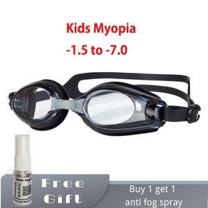 Goggles Kids Recept Myopia Swimming Goggles For Boys Girls Ages 4-14 Ungefärligt med anti-dimspray Swim Glasses Eyewear 230617