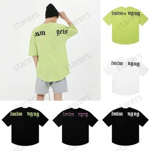 Mens Women Designers Palmes Angel T-shirts Tees Apparel Tops Man Casual Chest Letter Shirt Luxurys Clothing Street Shorts Palm Sleeve Clothes Angels T shirts on5