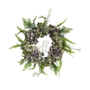 Fiori decorativi Insegne invernali per portico anteriore Car Grill Ghirlanda natalizia Summer Hello Door Hanging Home Decoration