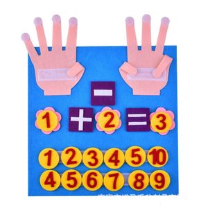 Puzzles Kids Montessori Felt Finger Numbers Math Toys Children Counting Early Learning Educational Board For Toddlers 30 30cm 230617