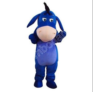 Vuxen karaktär Eeyore åsna maskot kostymer tecknad fancy kostym för vuxna djur tema mascotte karneval kostym halloween fancy klänning