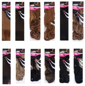 Extensões de cabelo de 26 polegadas para mulheres Variedade de estilos disponíveis Curly Straight Big Wave Single Color Gradient Five Clip In Extensions Natural Invisible No Trace