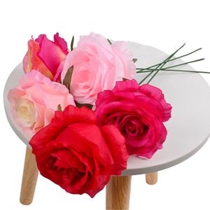 20шт/лот искусственные розовые головы цветочные головы декоративные цветы свадьбы букеты DIY ремесленные центральные душевые центры