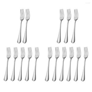 Dinnerware Sets 2/3/5/6pcs El Steak Forks Mirror Polished Stainless Steel Dinner/Salad Comfortable Grip Table Arc Teeth Tableware