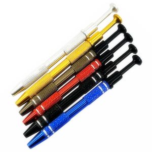 New Smoking Colorful Metal Alloy Filter Pearl Bead Grab Claw Portable Telescoping Dabber Nails Oil Rigs Clip Hookah Waterpipe Bubbler Bong Cigarette Straw Holder