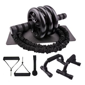 Supporti per flessioni AB Wheel Roller con bande di resistenza Fitness Home Gym e attrezzature per esercizi Push up Rack Chest Training Bar Door Anchor 230616